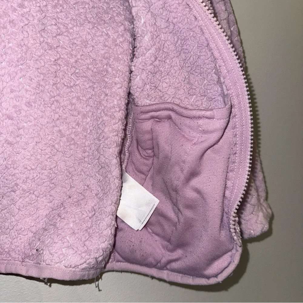 Columbia Girls XXS Lavender Purple‎ Textured High Pile Fleece Full Zip Jacket